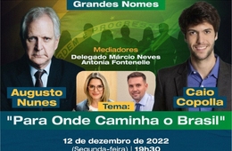 Com arrecadação de alimentos, Augusto Nunes e Caio Coppolla palestram juntos em Criciúma